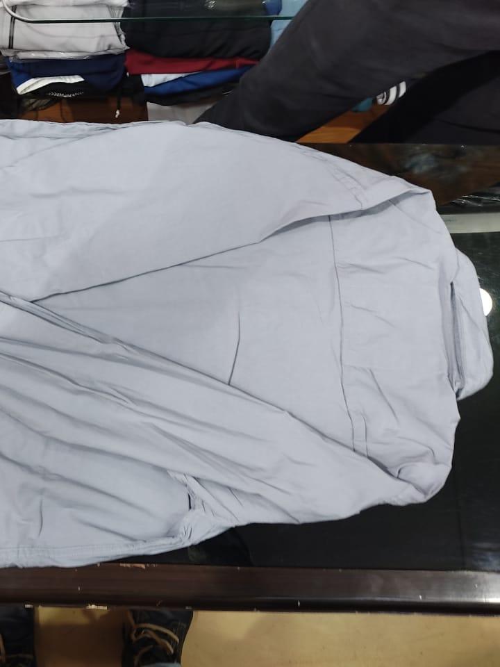 grey cotton formal shirt - 17850924 - Standard Image - 1