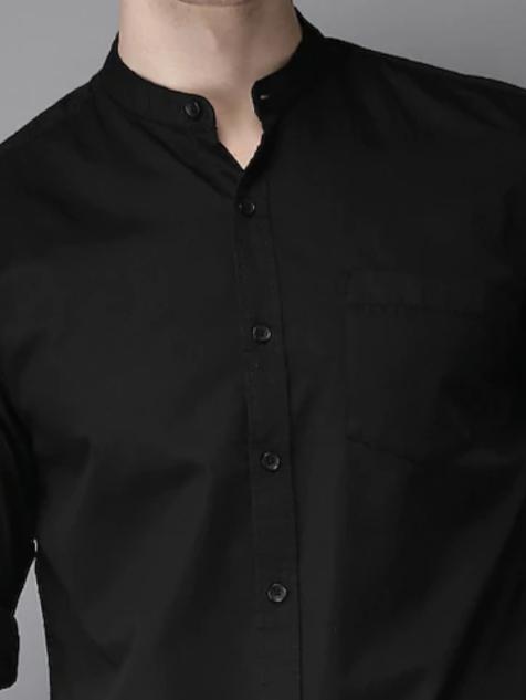 black cotton casual shirt - 17852587 -  Standard Image - 1