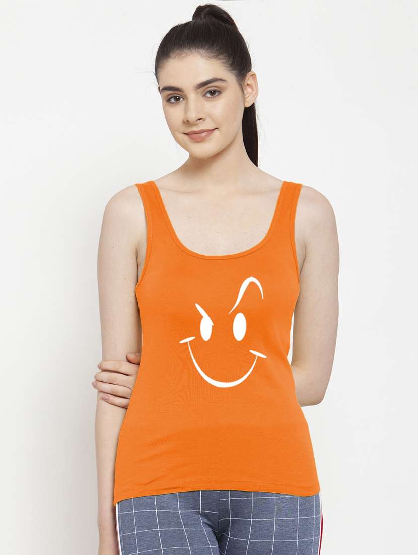 scoop neck graphic tank top 