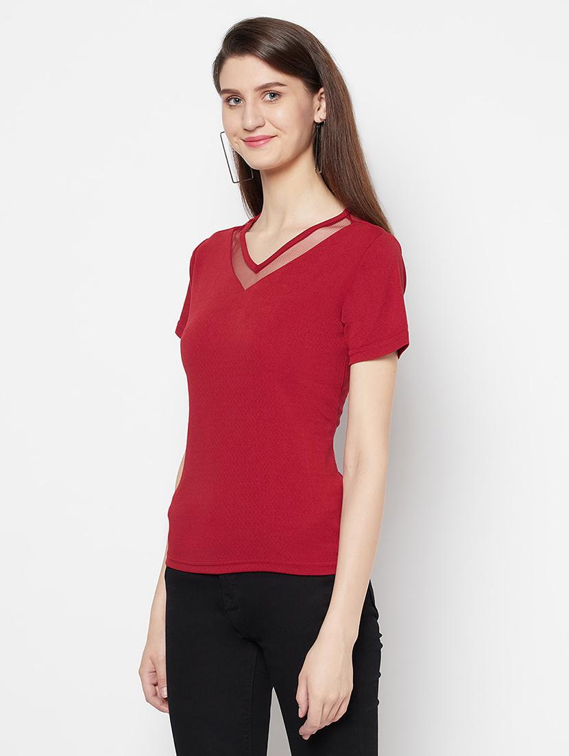 women's a line v neck top - 17853811 - Standard Image - 1