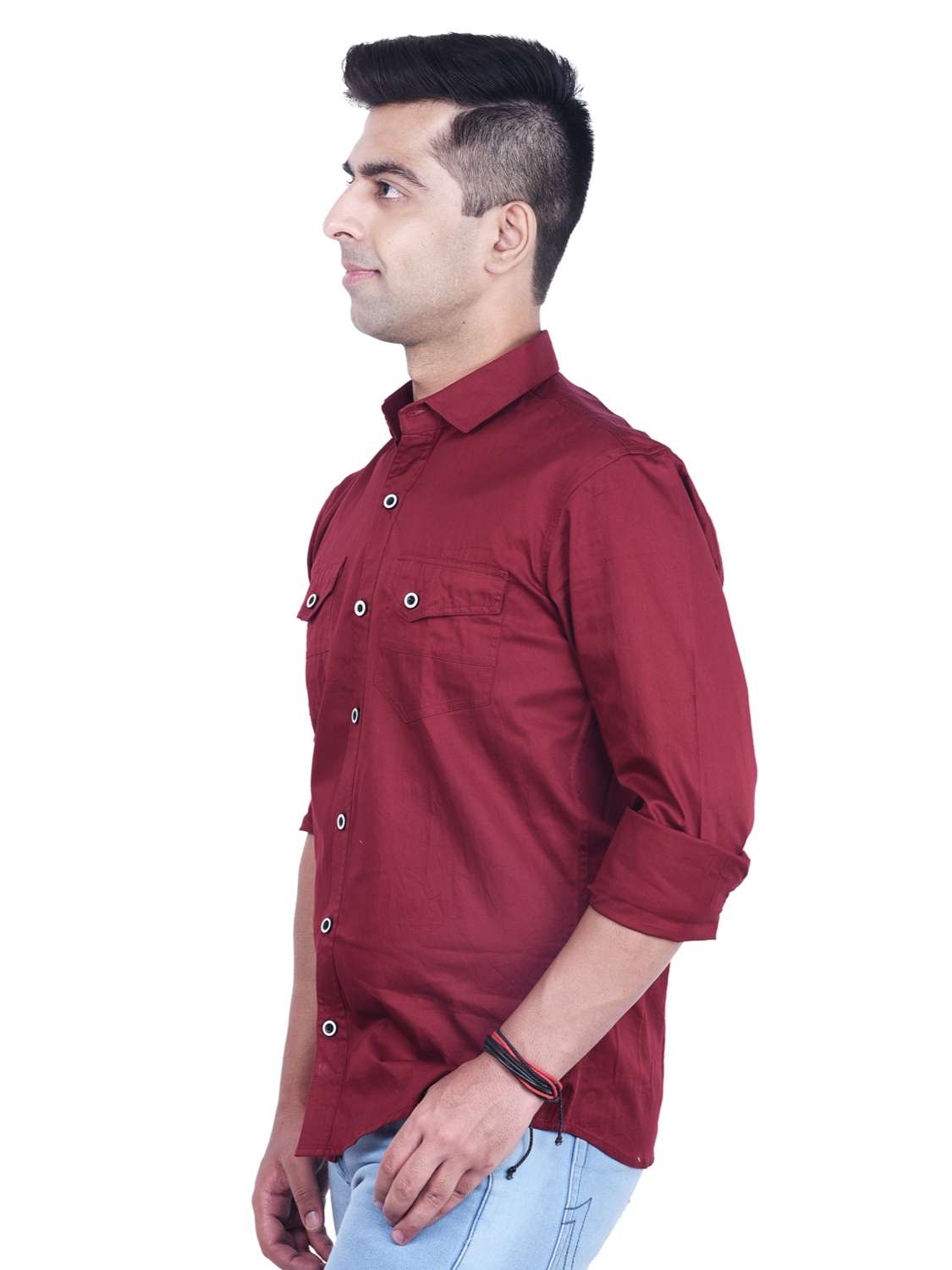 Buy online This Casual Double Pocket Shirt Has from shirts for Men