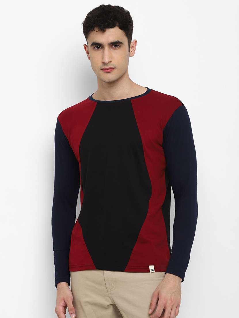 multi colorblock cut & sew t-shirt