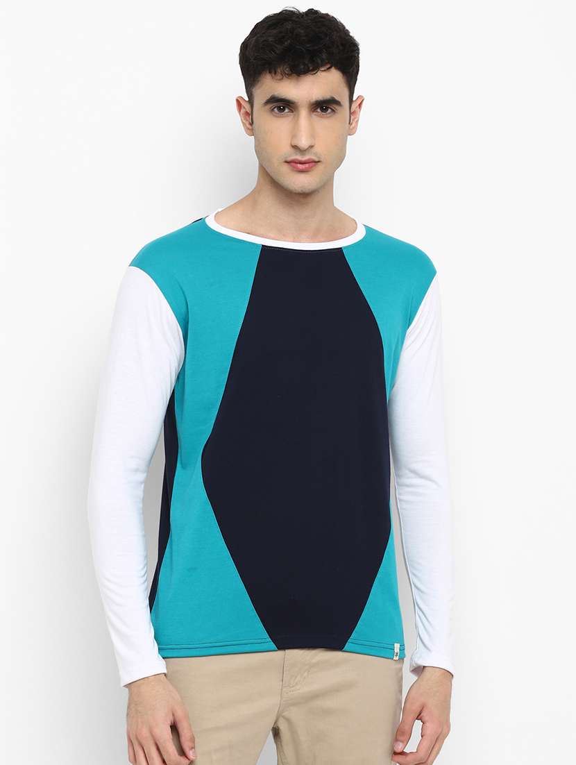 men color block cut & sew t-shirt