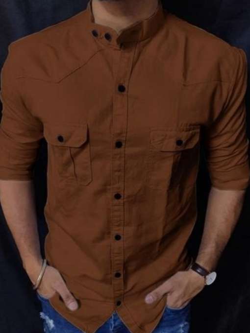green cotton shirt - 17855136 - Standard Image - 1
