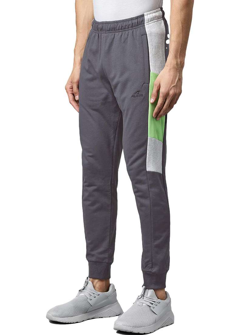 grey side taped track pants - 17855646 -  Standard Image - 1
