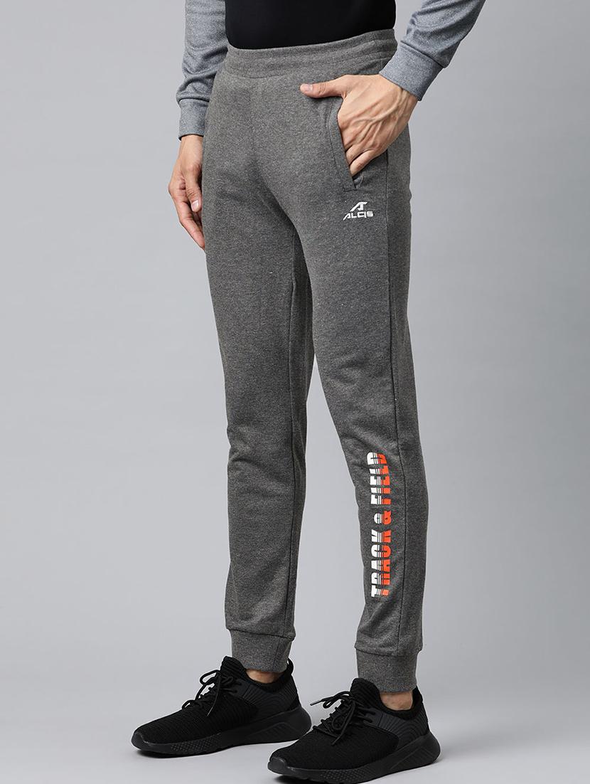 grey printed full length track pant - 17855648 -  Standard Image - 1