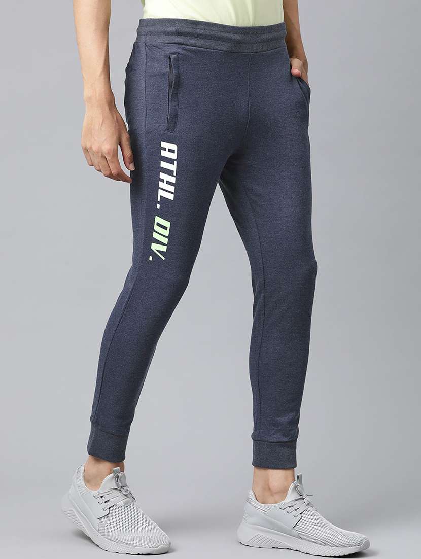 grey printed full length track pant - 17855729 -  Standard Image - 1