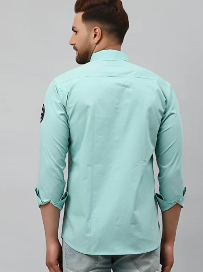 green cotton shirt - 17856426 - Standard Image - 1