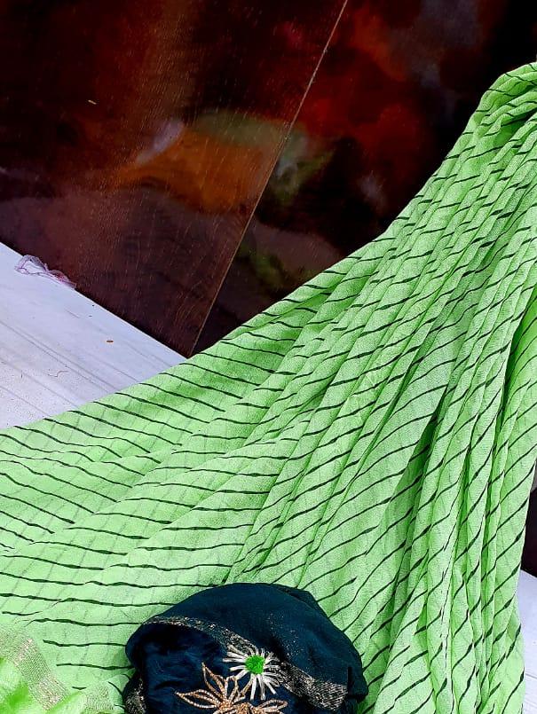 green silk lehenga - 17856597 - Standard Image - 1