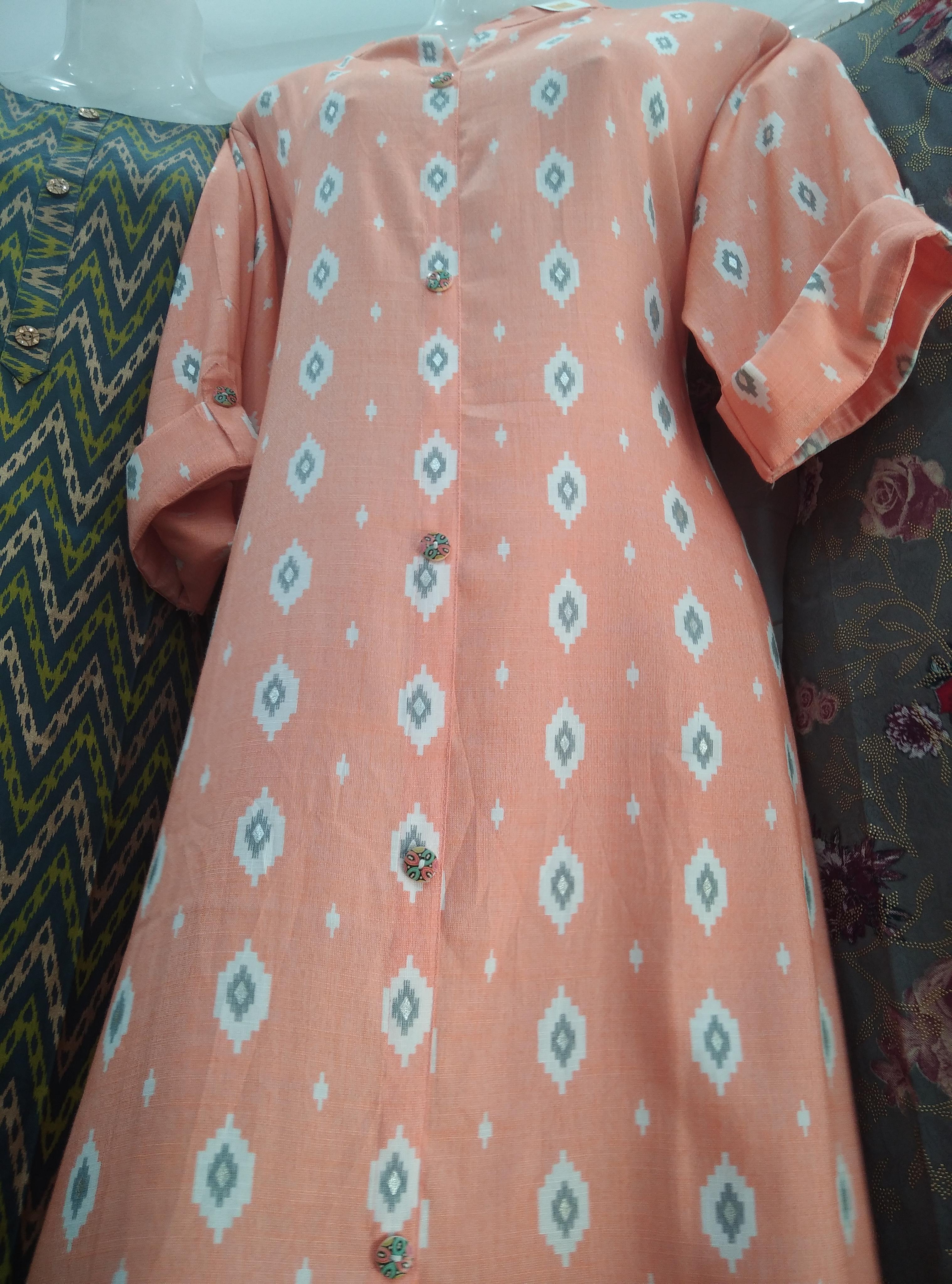 orange cotton kurta - 17856698 - Standard Image - 1