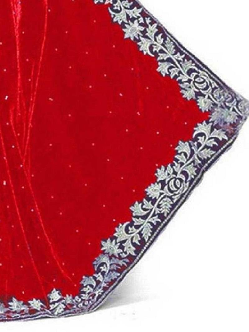 red velvet saree - 17857030 - Standard Image - 1