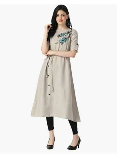 grey cotton kurti - 17858540 - Standard Image - 1