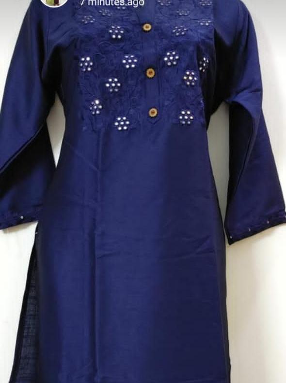 blue net kaftan - 17858909 - Standard Image - 1