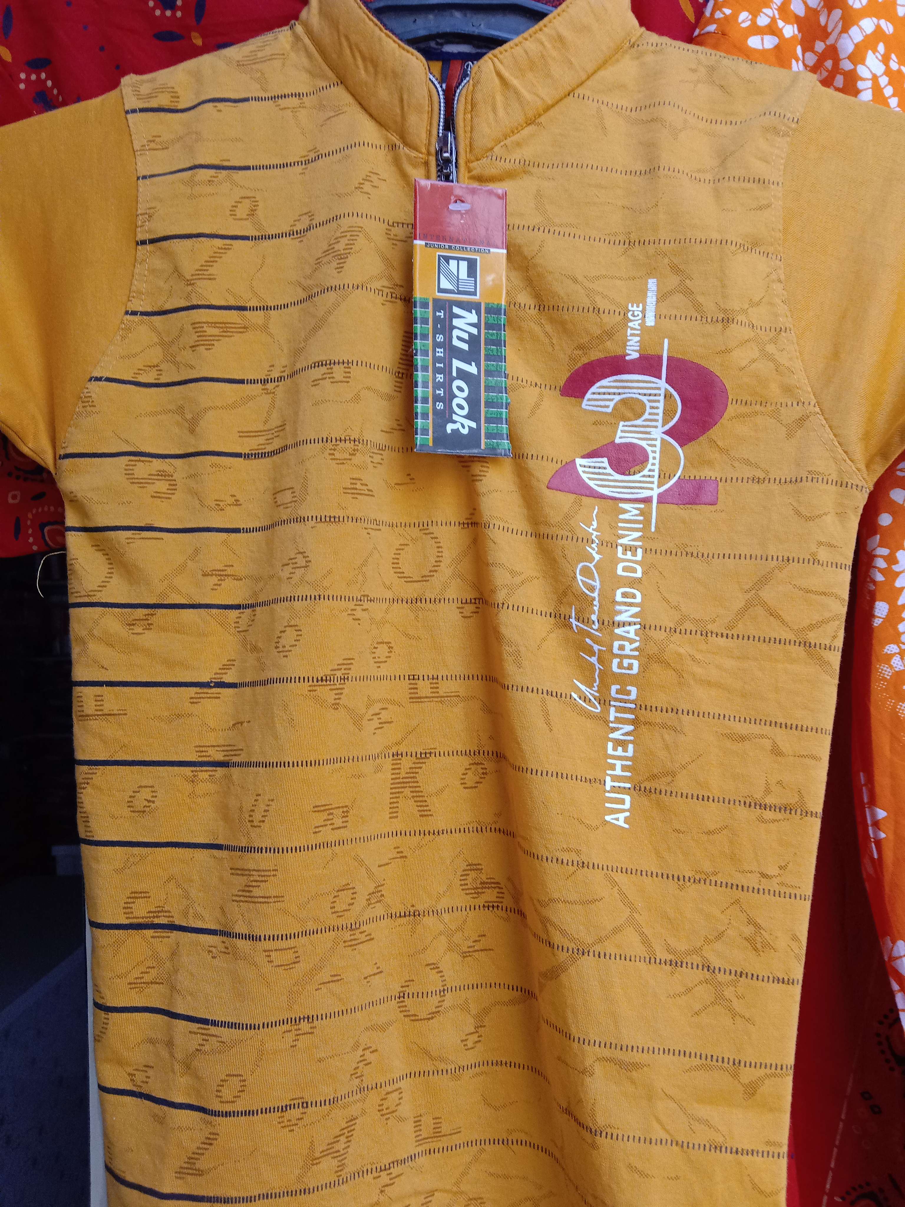 yellow denim sweatshirt - 17859089 - Standard Image - 1