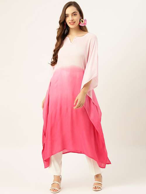 women ombre print kaftan kurta - 17859354 -  Standard Image - 0