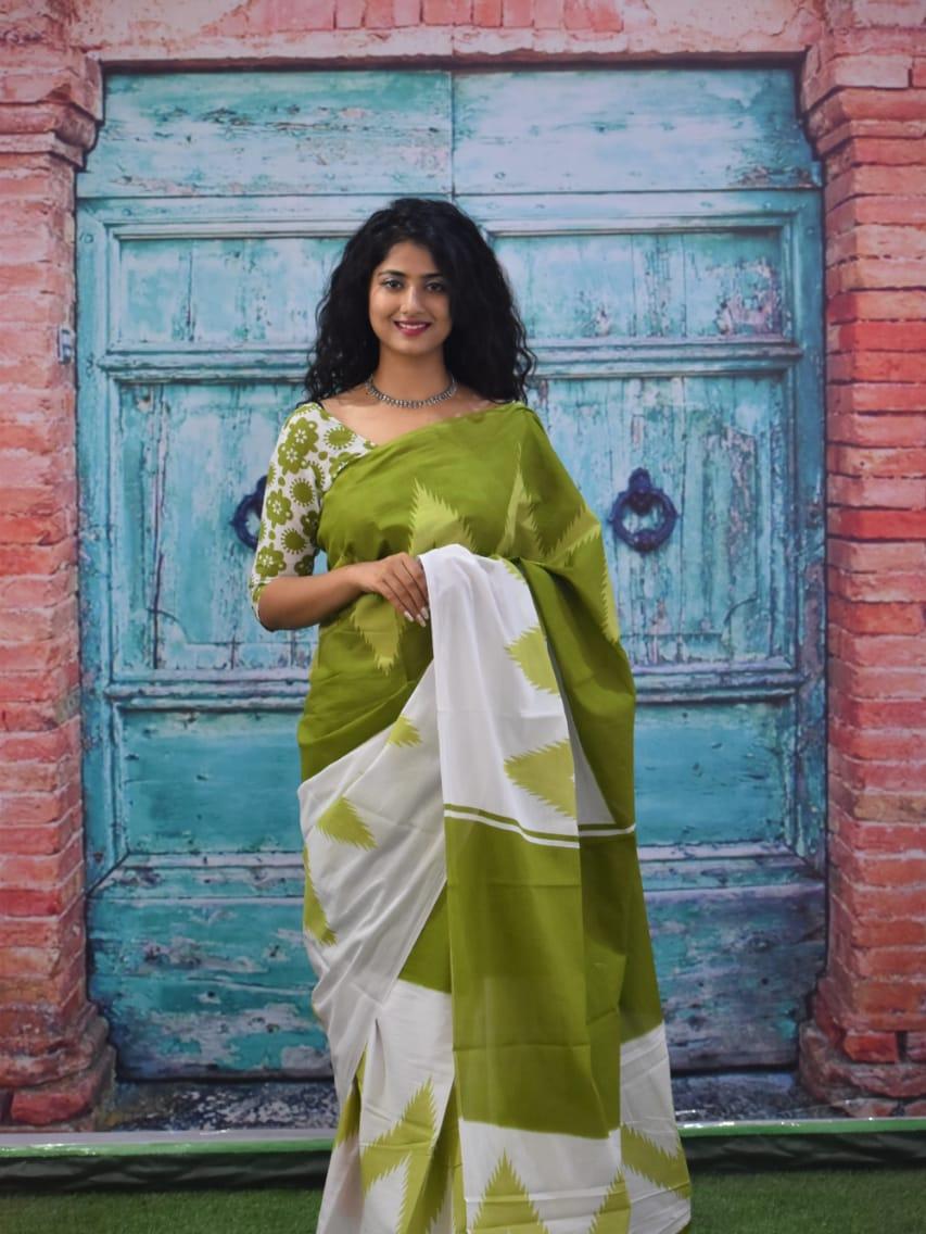 green silk saree - 17859909 -  Standard Image - 1