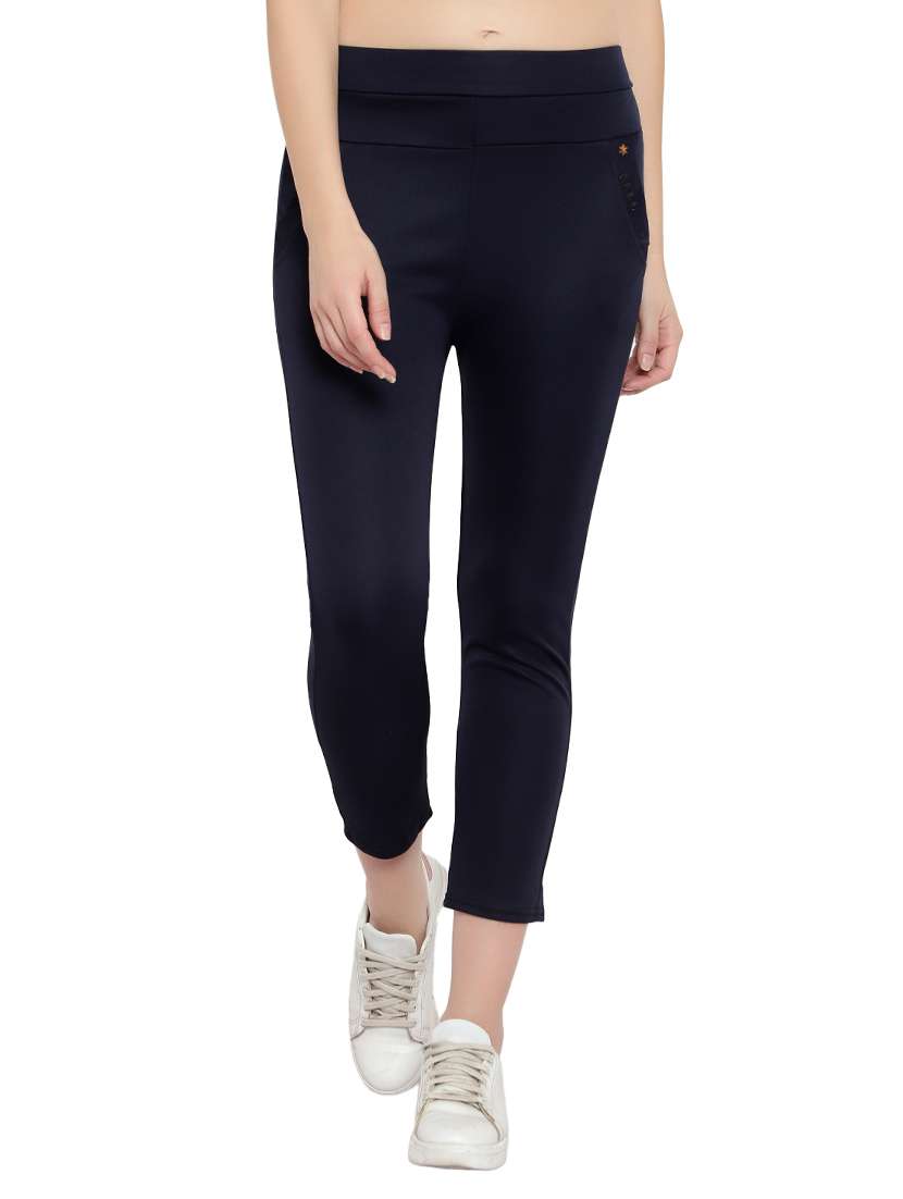 mid rise solid flat front trouser