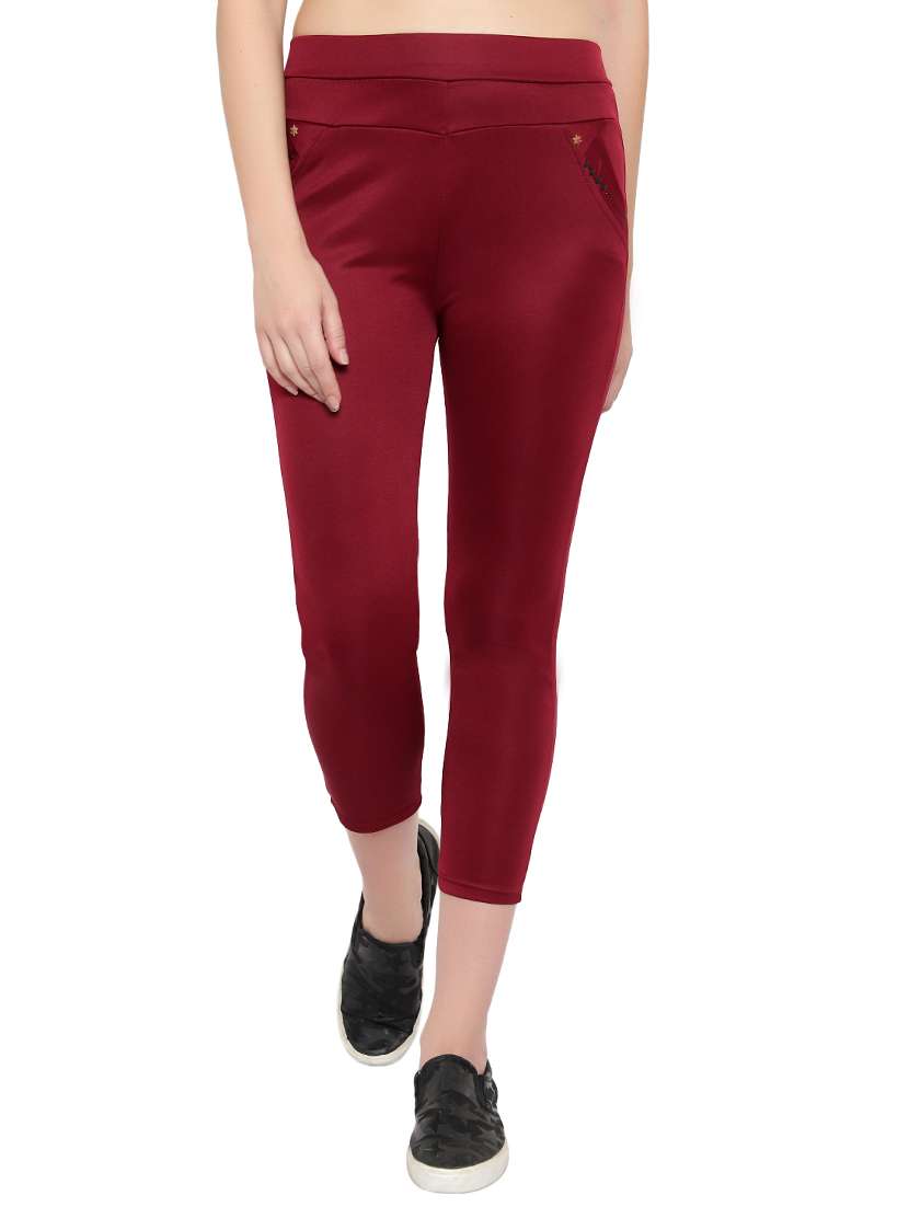 mid rise solid flat front trouser