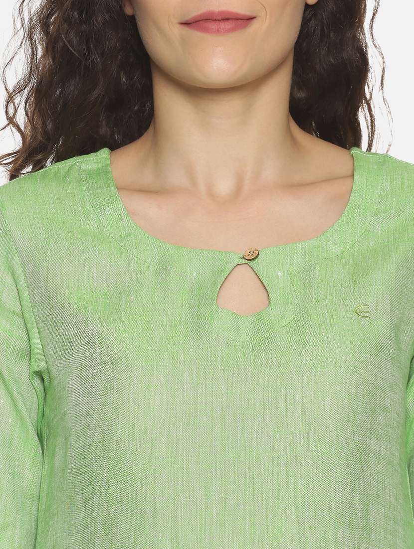 solid straight kurta - 17860567 - Standard Image - 4