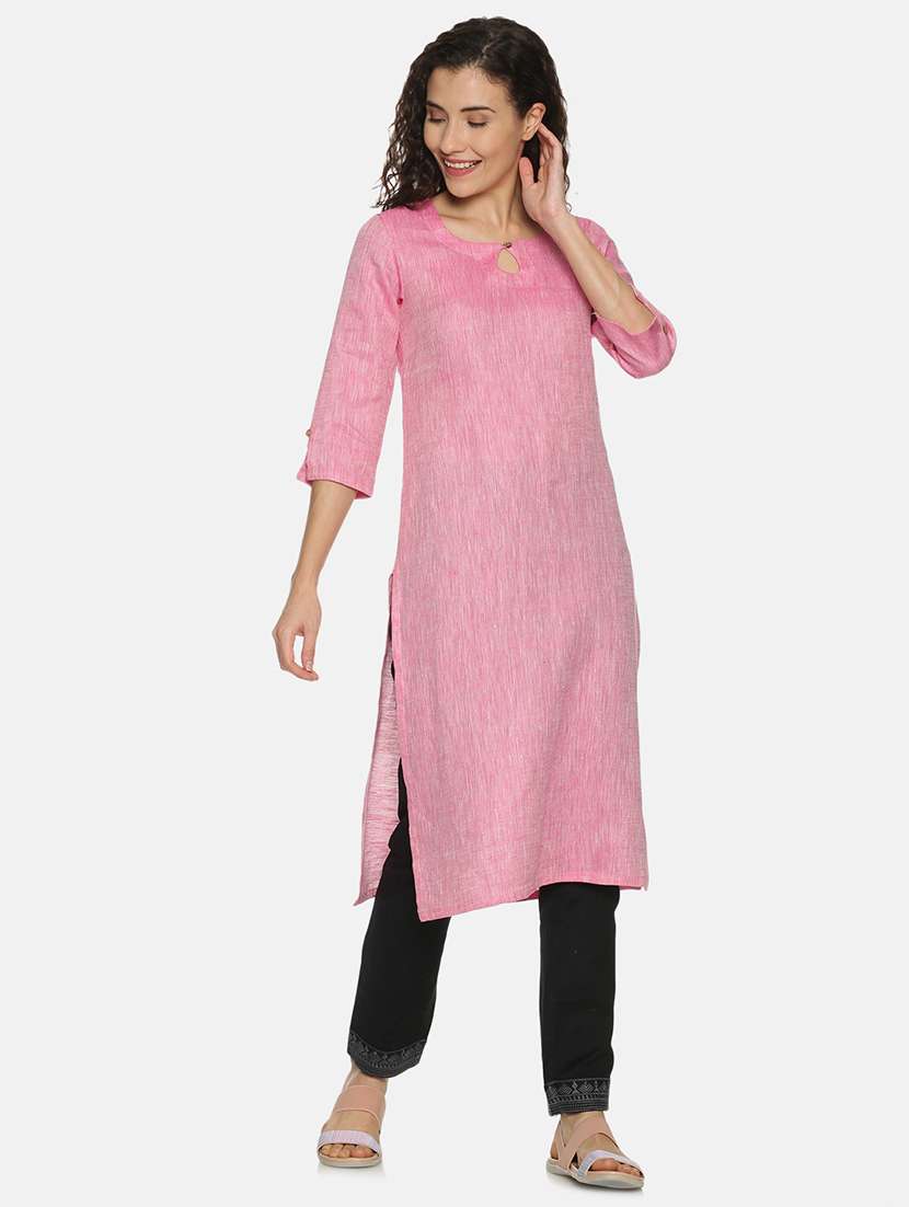 solid straight kurta