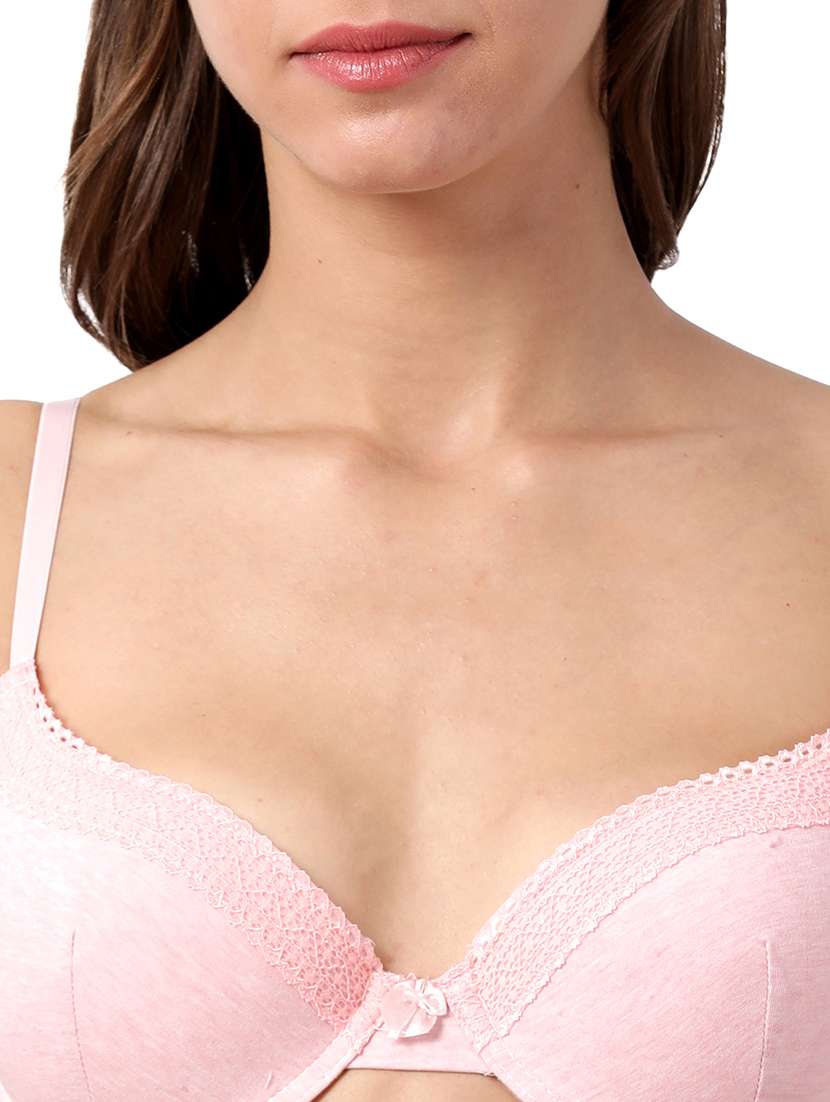 pink solid t-shirt bra - 17860882 -  Standard Image - 4