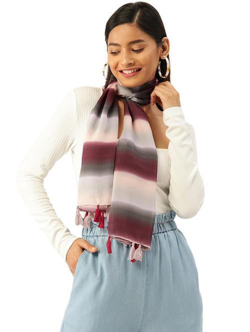 multi colored polyester scarf - 17860987 - Standard Image - 0