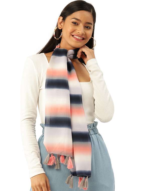 multi colored polyester scarf