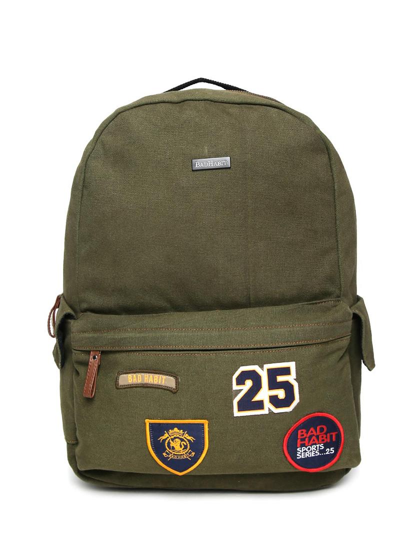 olive nylon backpack