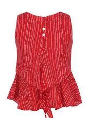 red cotton top - 17861584 -  Standard Image - 1