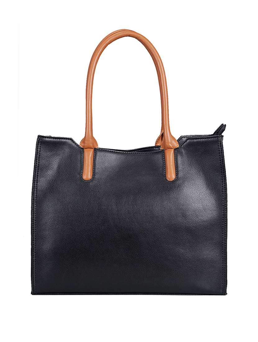 black leatherette (pu) handbag