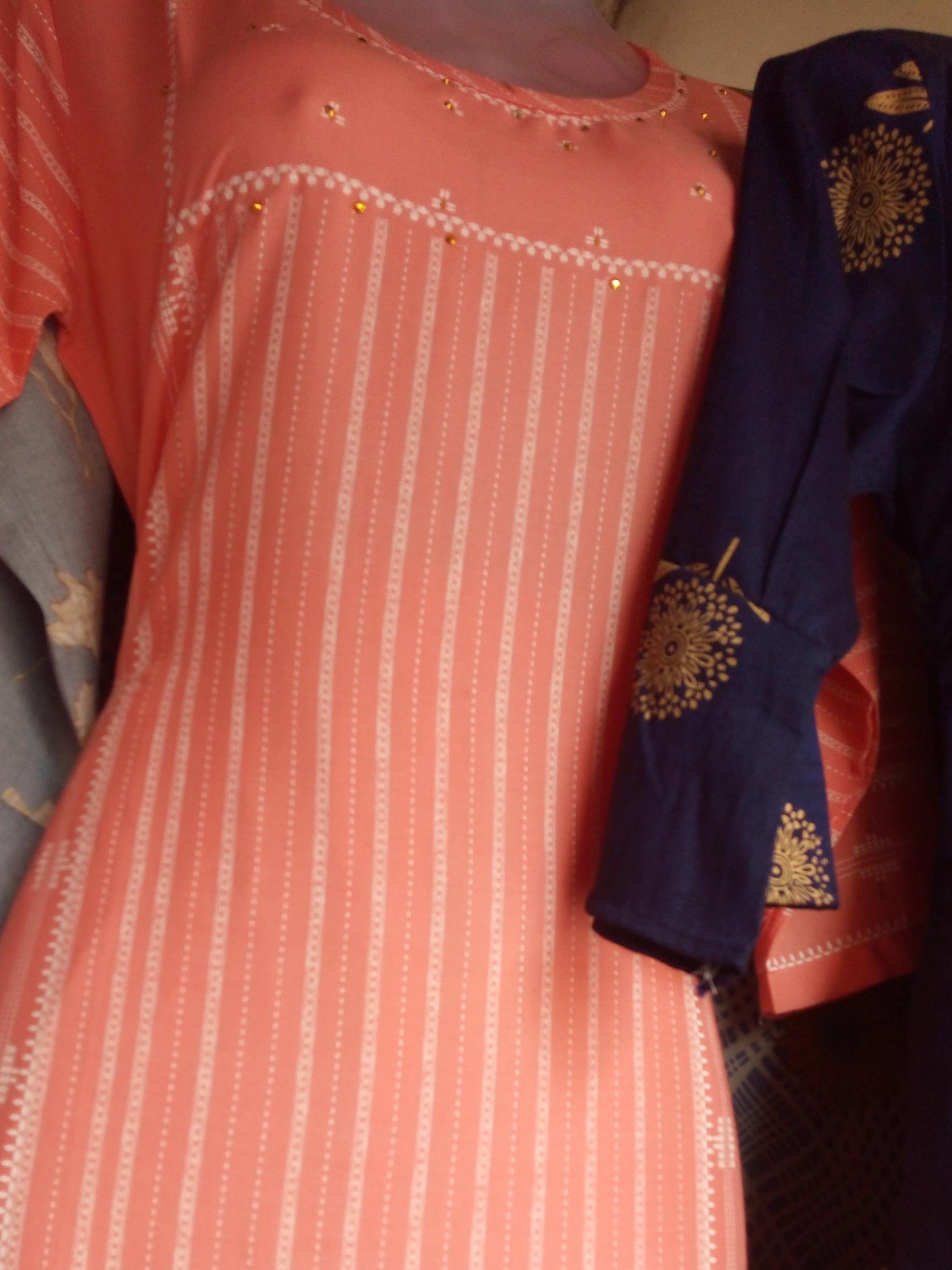 orange cotton kurta - 17867105 -  Standard Image - 1