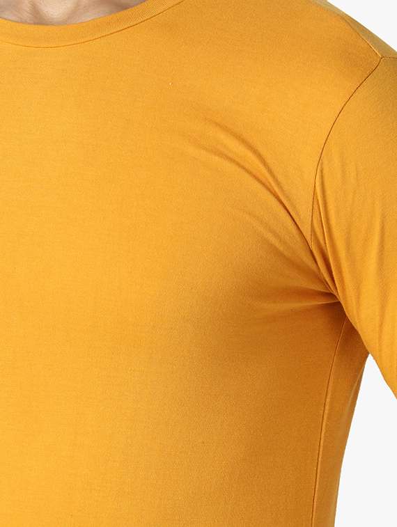 mustard solid t-shirt - 17867819 - Standard Image - 4