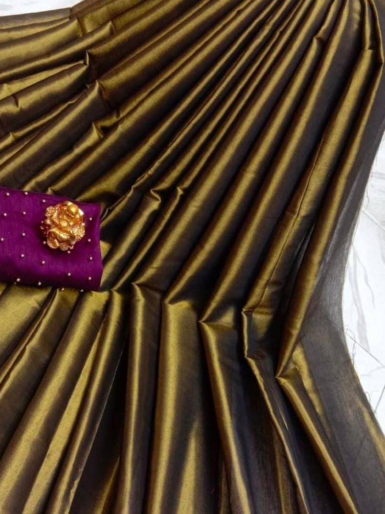 tissue cotton saree with moti pearl - 17867829 - Standard Image - 1