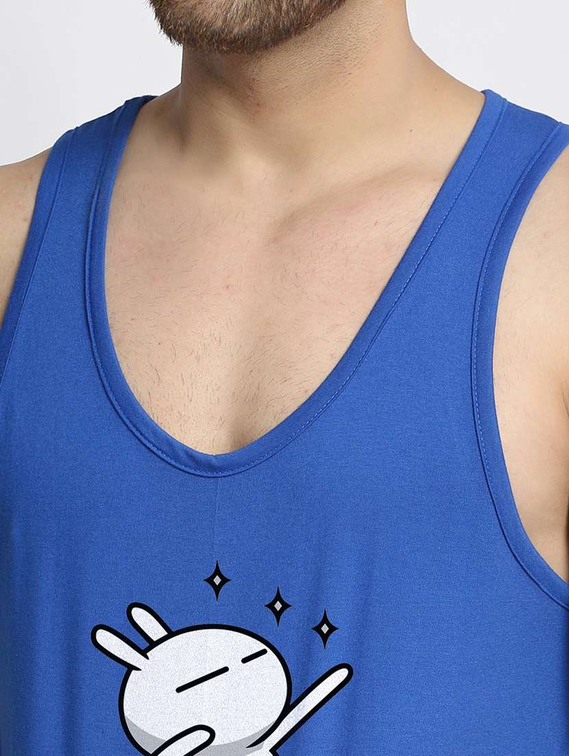 blue printed vest - 17868977 -  Standard Image - 4