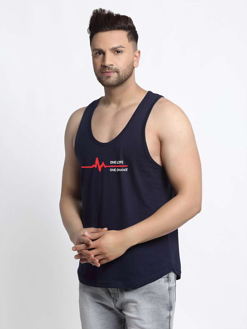 navy printed vest - 17868990 -  Standard Image - 1