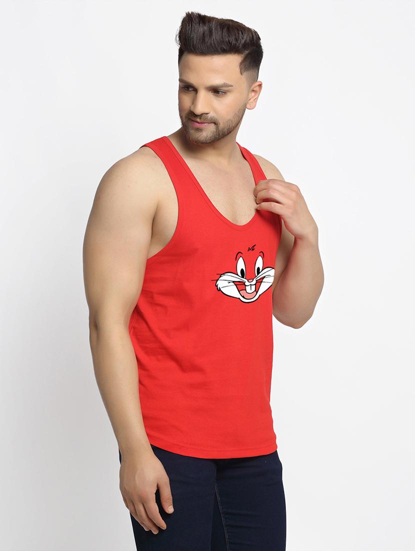 red printed vest - 17868994 - Standard Image - 1