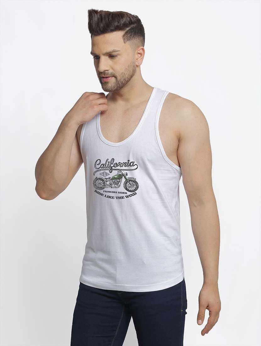 white printed vest - 17869000 -  Standard Image - 1