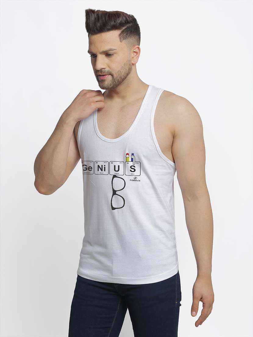 white printed vest - 17869001 -  Standard Image - 1