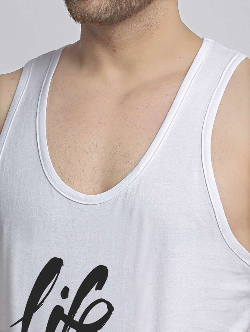white printed vest - 17869002 - Standard Image - 4