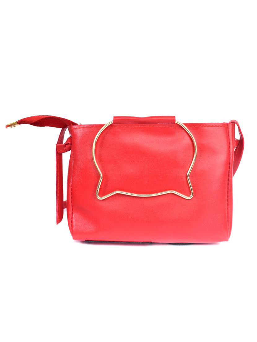 red leatherette (pu) sling bag - 17870702 - Standard Image - 1
