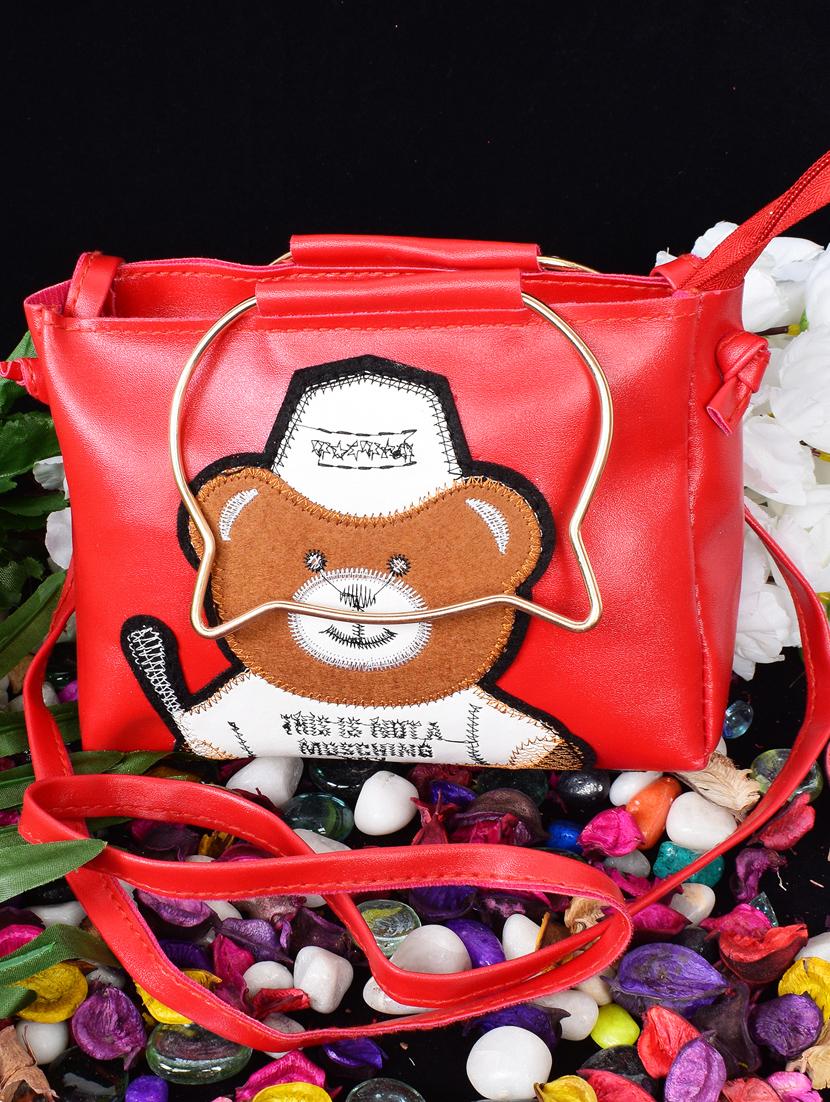 red leatherette (pu) sling bag - 17870702 - Standard Image - 4