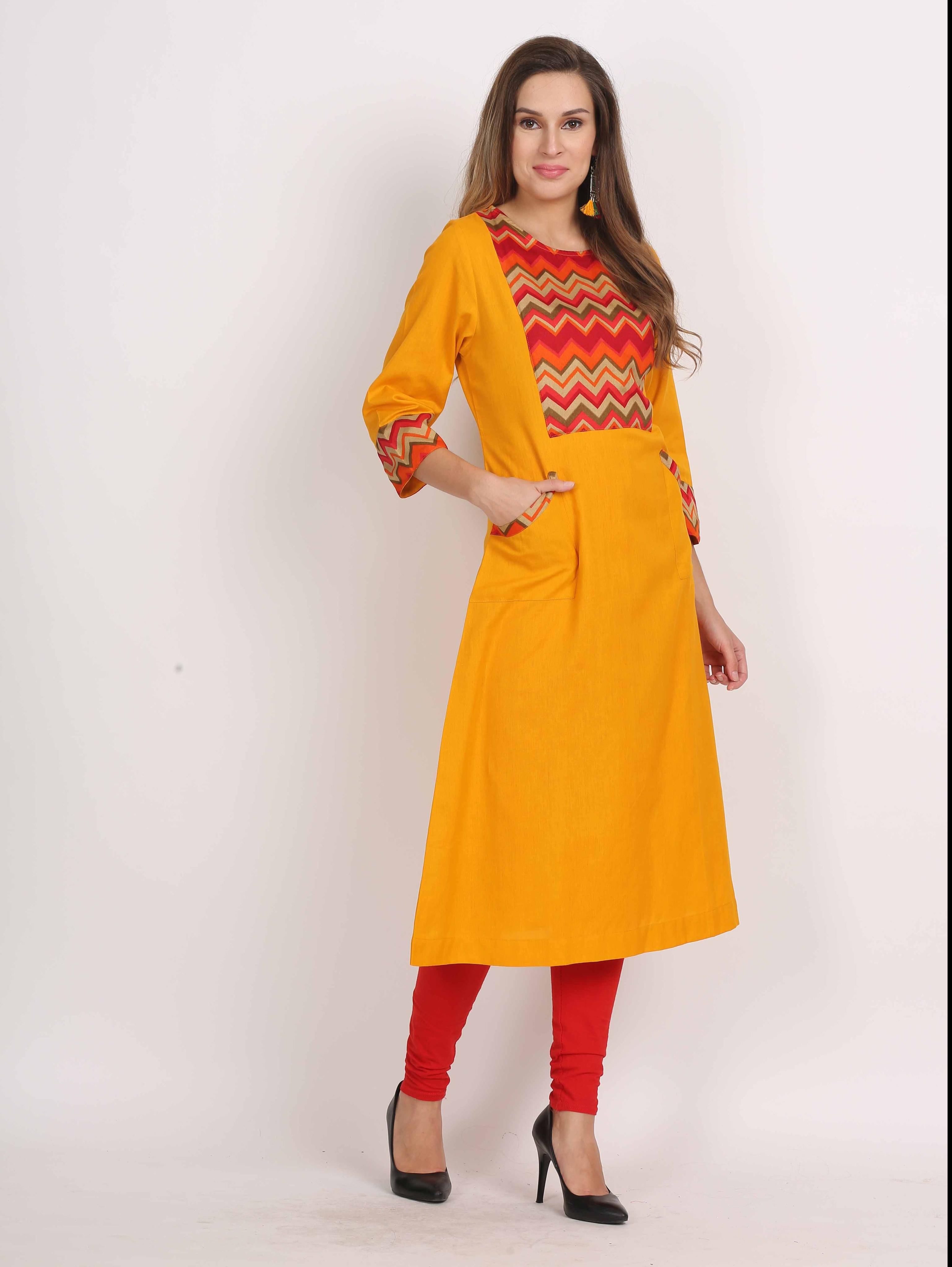 jivitha women solid a line cotton  - 17871310 -  Standard Image - 1