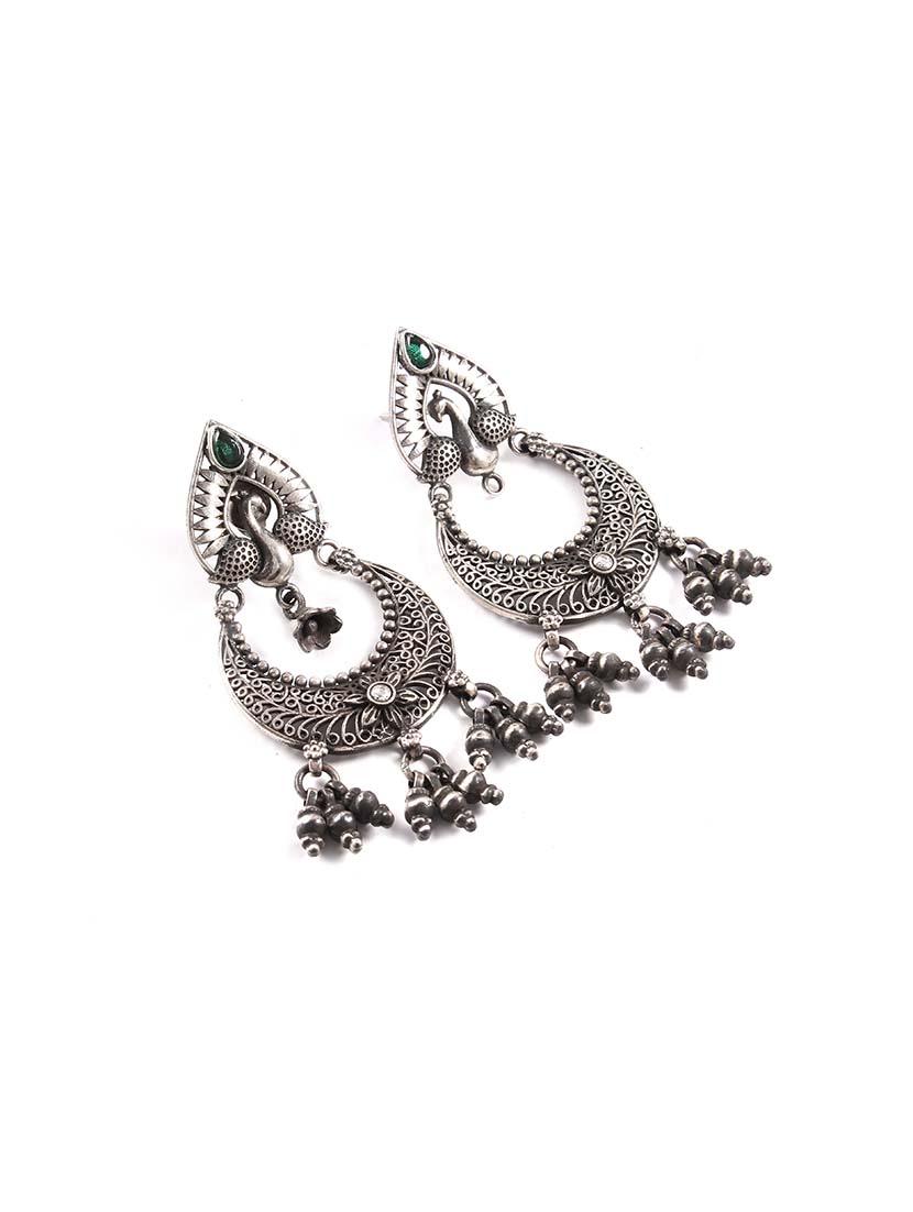 silver tone silver drop earring - 17871770 - Standard Image - 1
