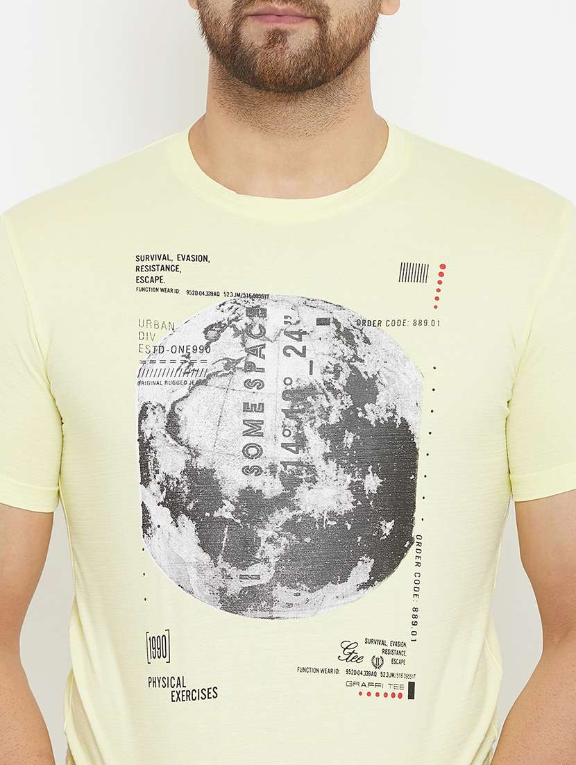 men round neck front print t-shirt - 17873137 - Standard Image - 4