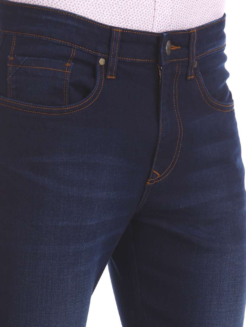 blue light washed denim jeans - 17873775 - Standard Image - 4