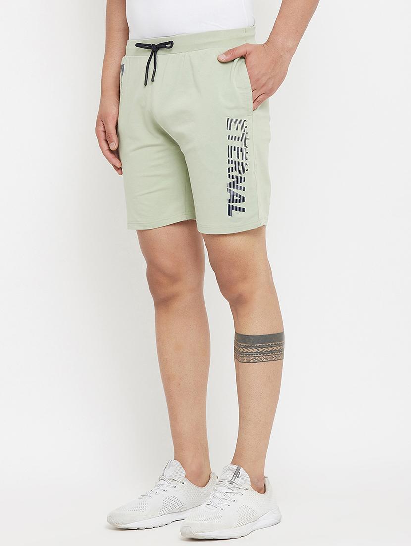 olive green printed shorts - 17874026 -  Standard Image - 1