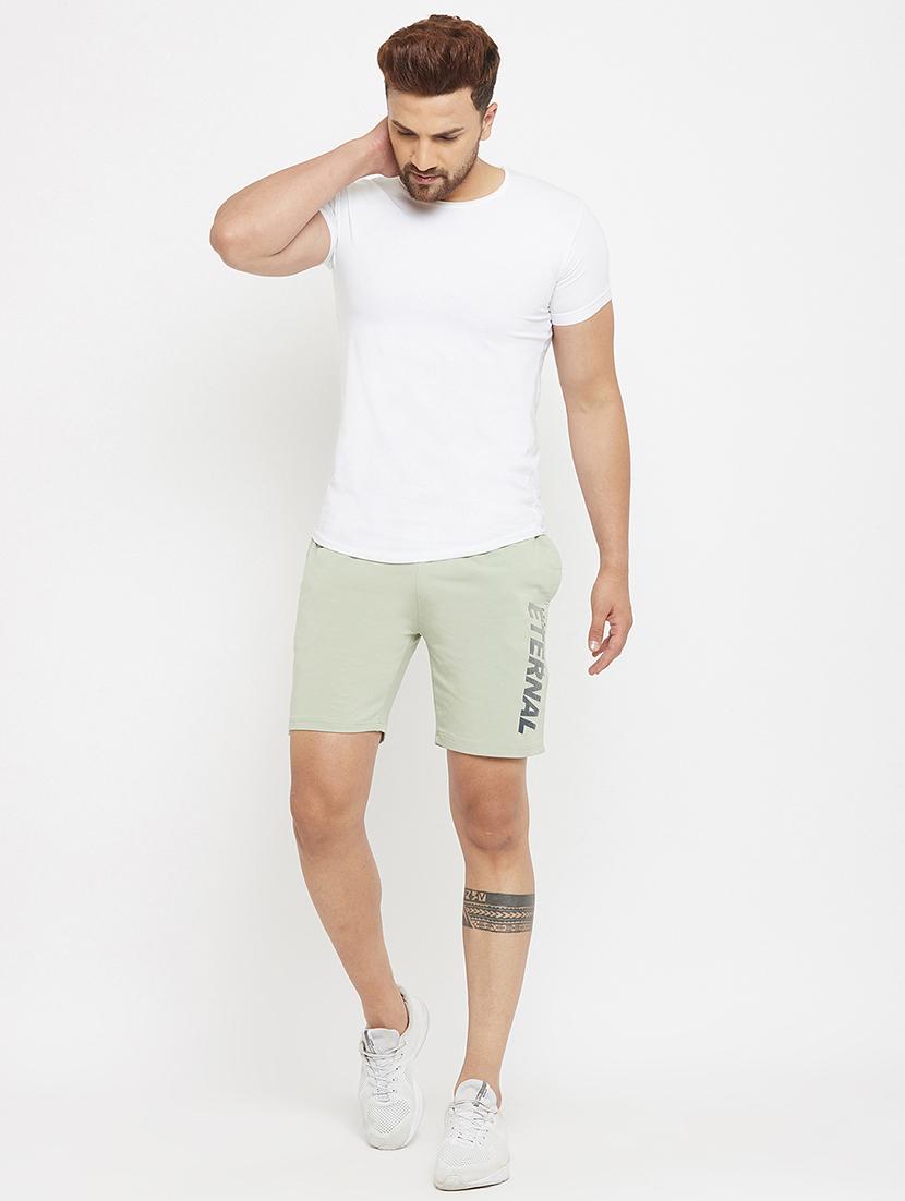 olive green printed shorts - 17874026 - Standard Image - 4