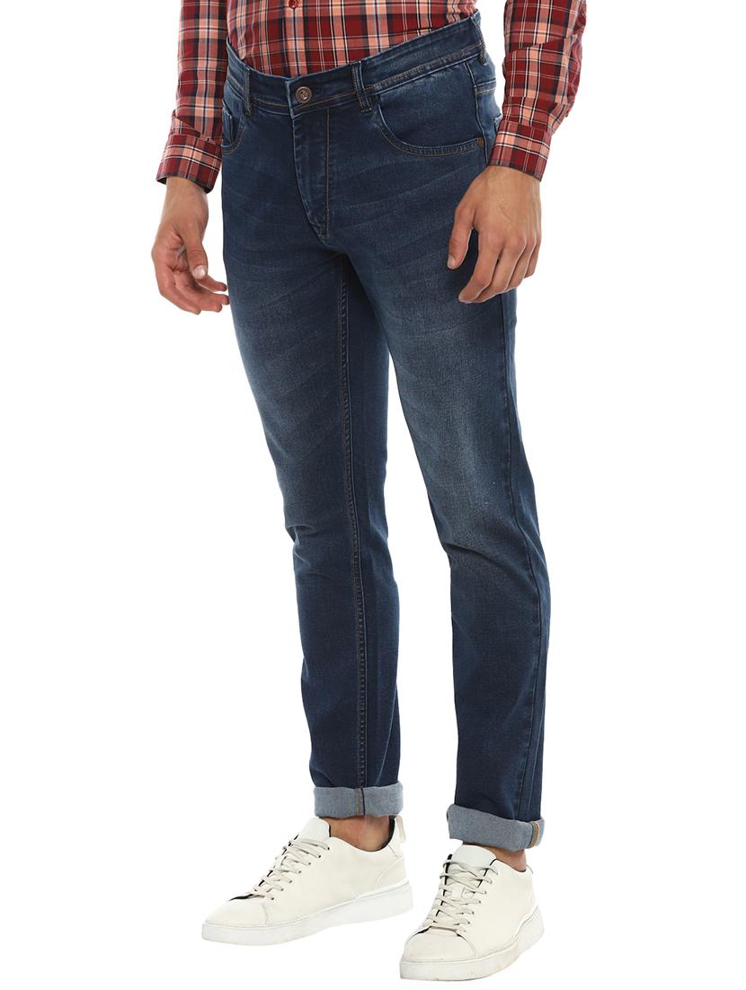 dark blue light washed denim jeans - 17874270 - Standard Image - 1