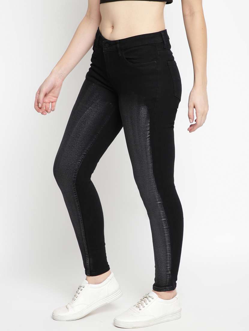 women's plain skinny fit jeans - 17874330 -  Standard Image - 1