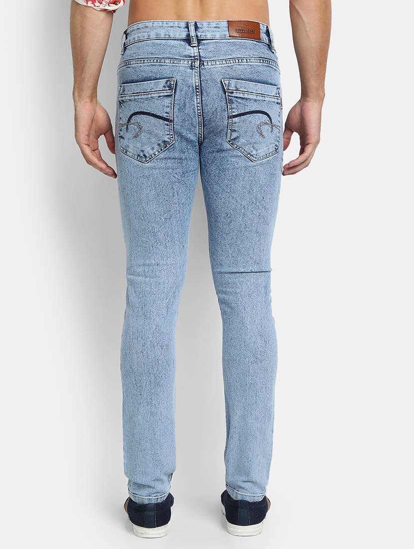 mens slim fit plain jeans - 17874811 - Standard Image - 1